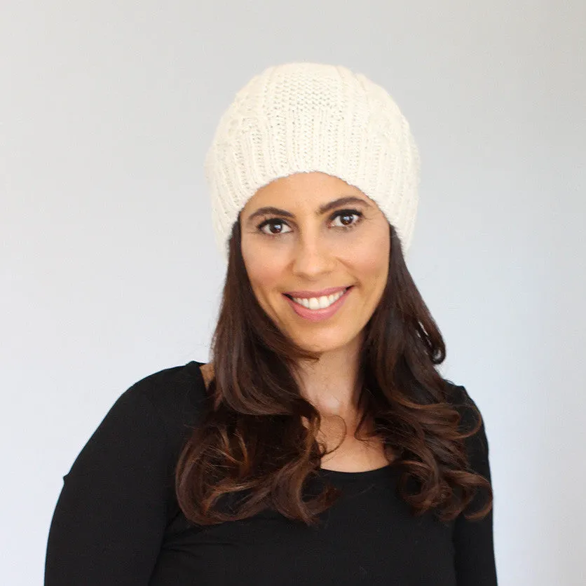 Alpaca Wool Blend Pompom Beanie