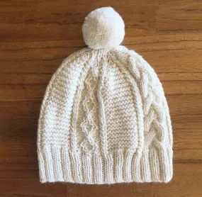 Alpaca Wool Blend Pompom Beanie