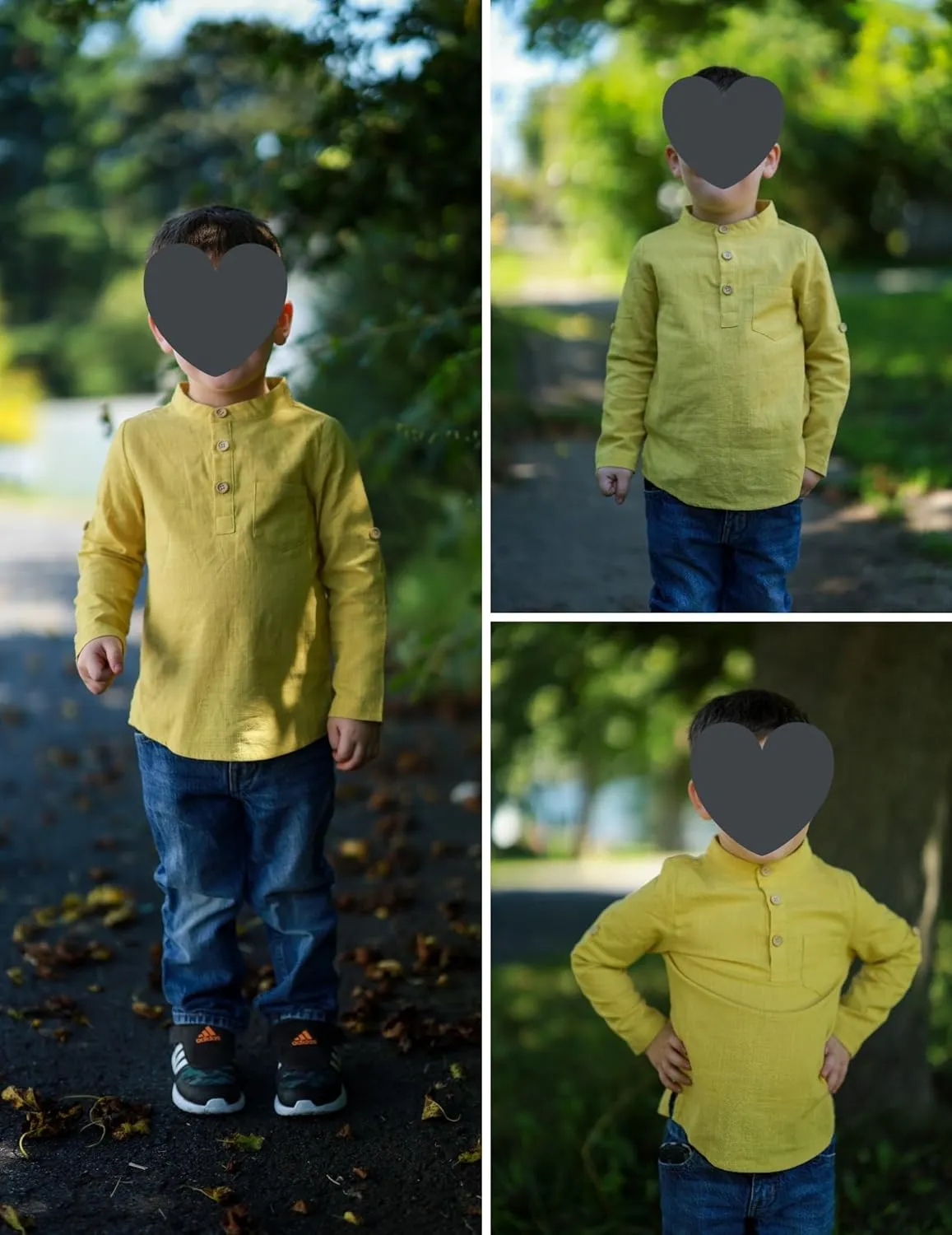 Arshiner Boys Cotton Linen Henley Shirt Button Down Shirt Long Sleeve T Shirt Beach Shirt Tee Casual Solid Tops