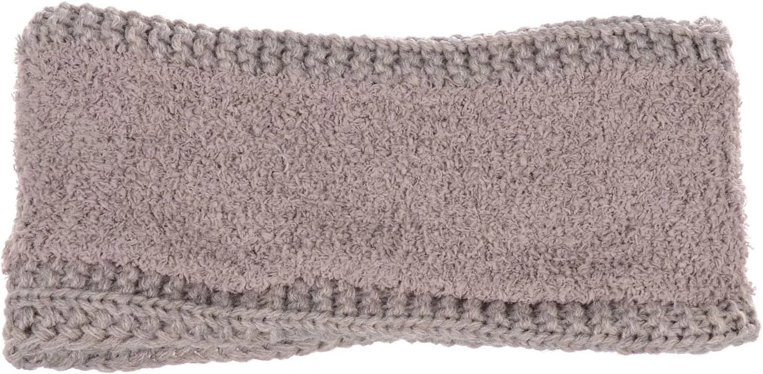 BYOS Women's Winter Cozy Cable Fleece Lined Knit Headband Earwarmer & Gloves Set