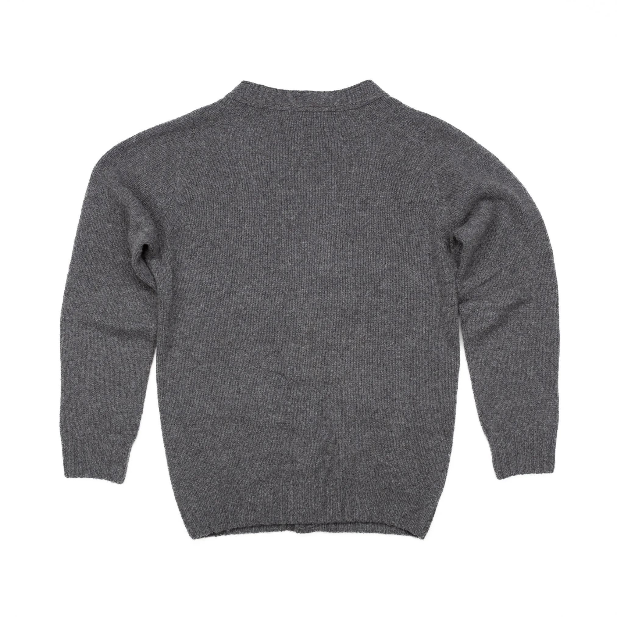 Cardigan in Charcoal Lambswool (S)