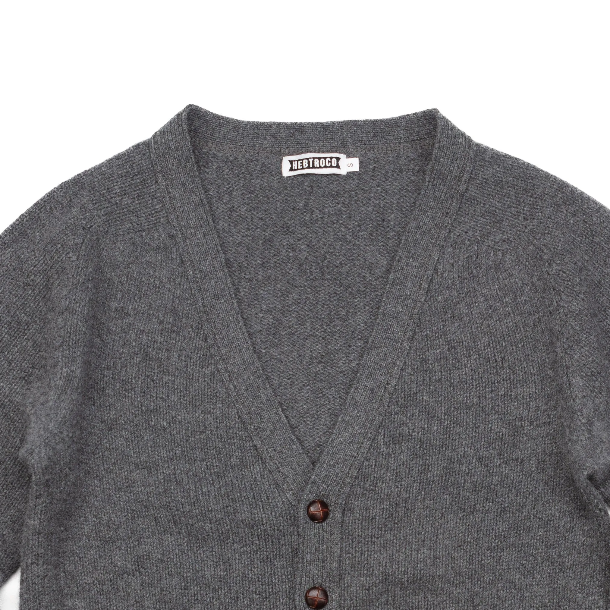 Cardigan in Charcoal Lambswool (S)