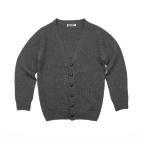 Cardigan in Charcoal Lambswool (S)