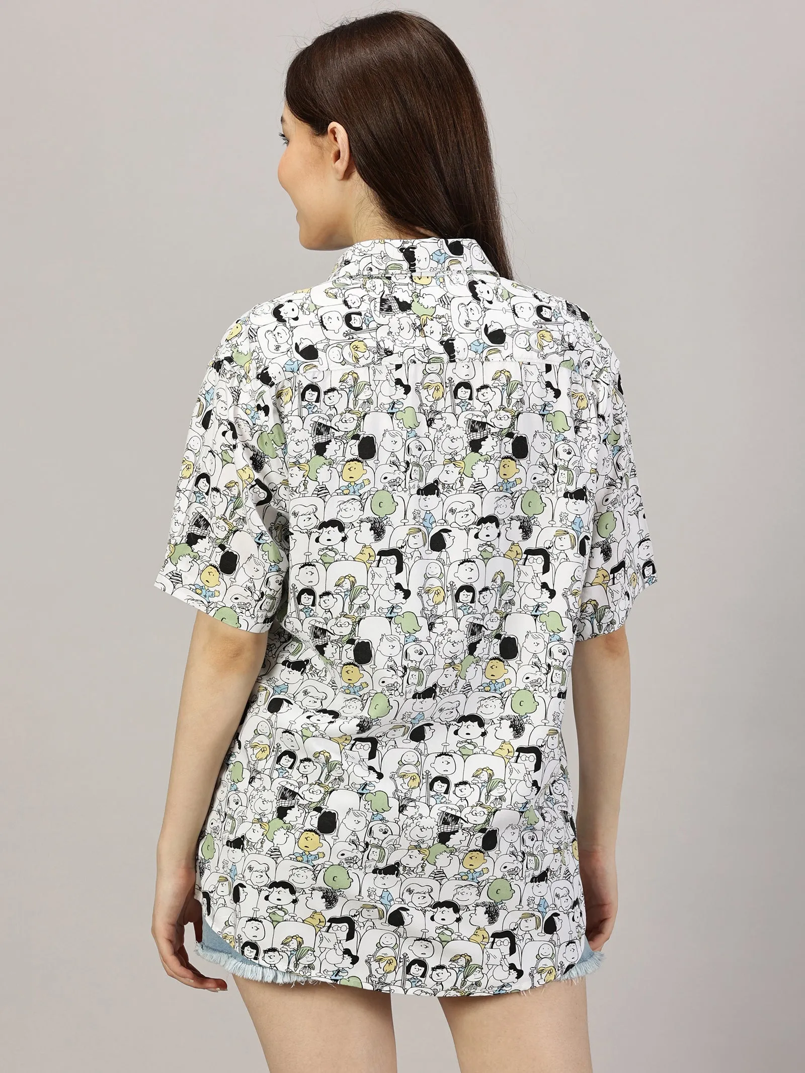 Comic Burst Half-Sleeve Oversized Shirt
