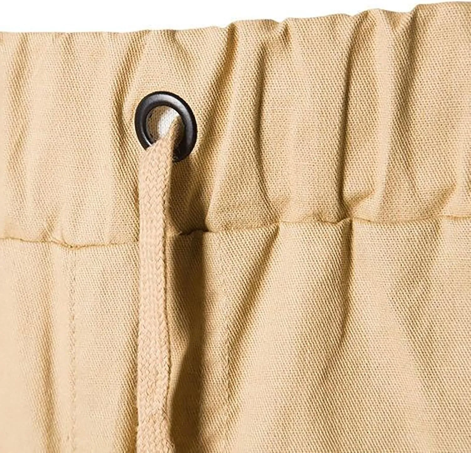 CRNTCEM Drawstring Casual Cargo Shorts for Men Summer Outdoor Twill Chinos Short Relaxed Fit Cotton Work Shorts with Pocket