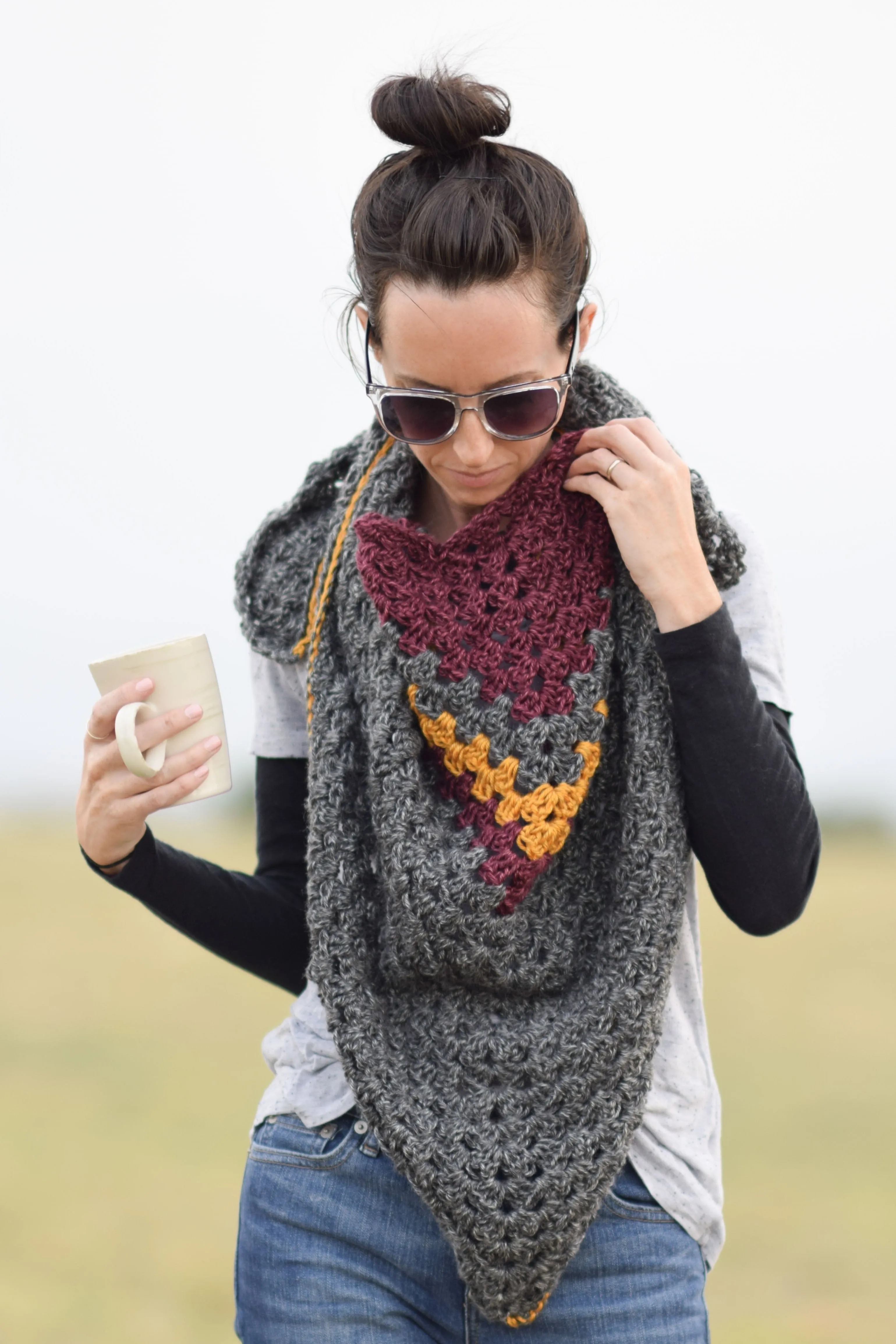 Crochet Kit - Smoky Mountains Triangle Wrap