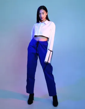 Cropped Drawstring Shirt