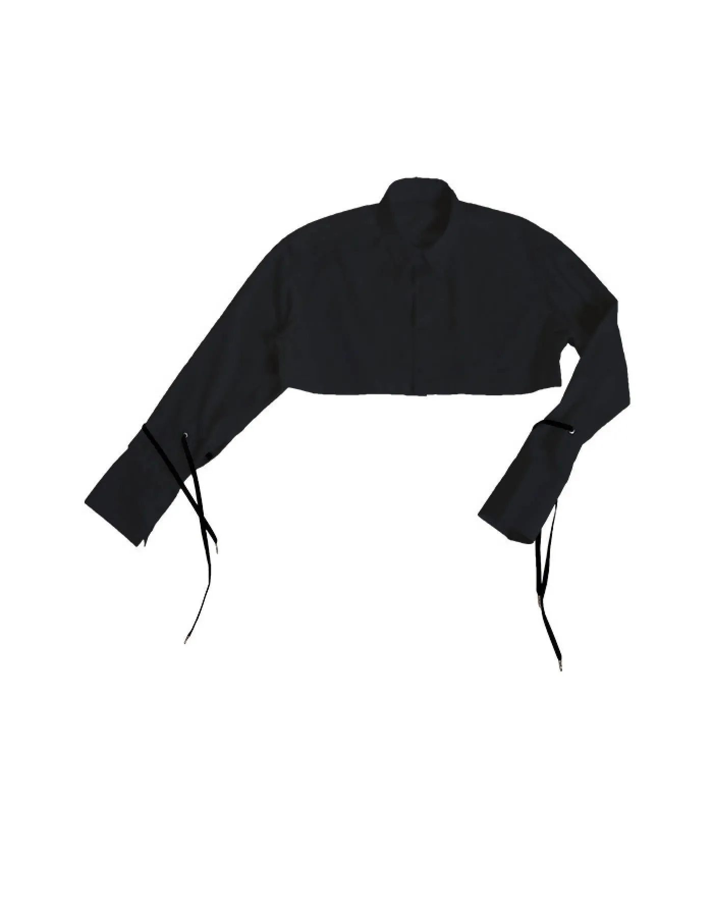 Cropped Drawstring Shirt
