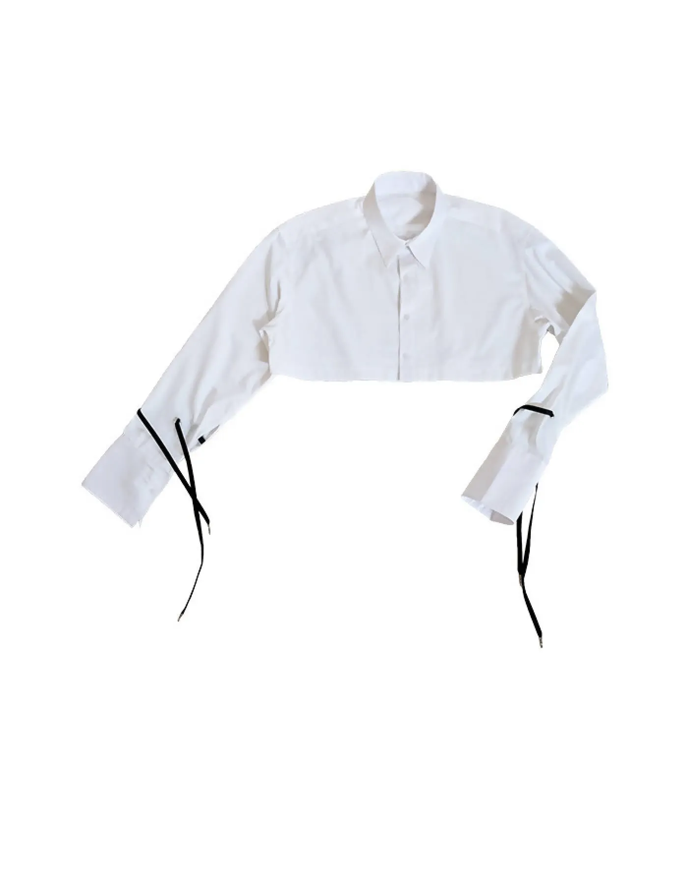 Cropped Drawstring Shirt