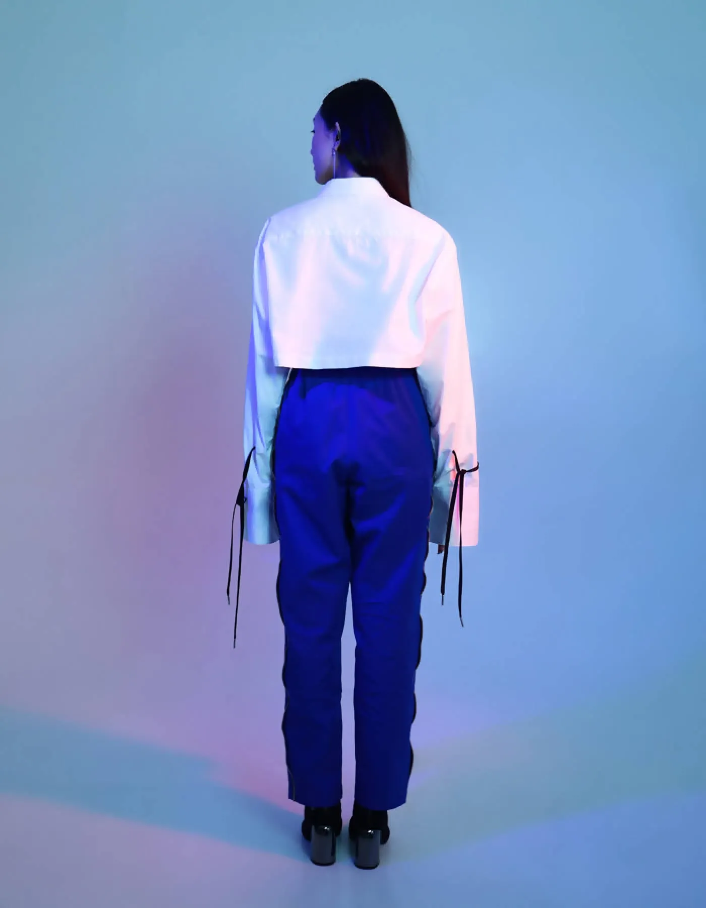 Cropped Drawstring Shirt