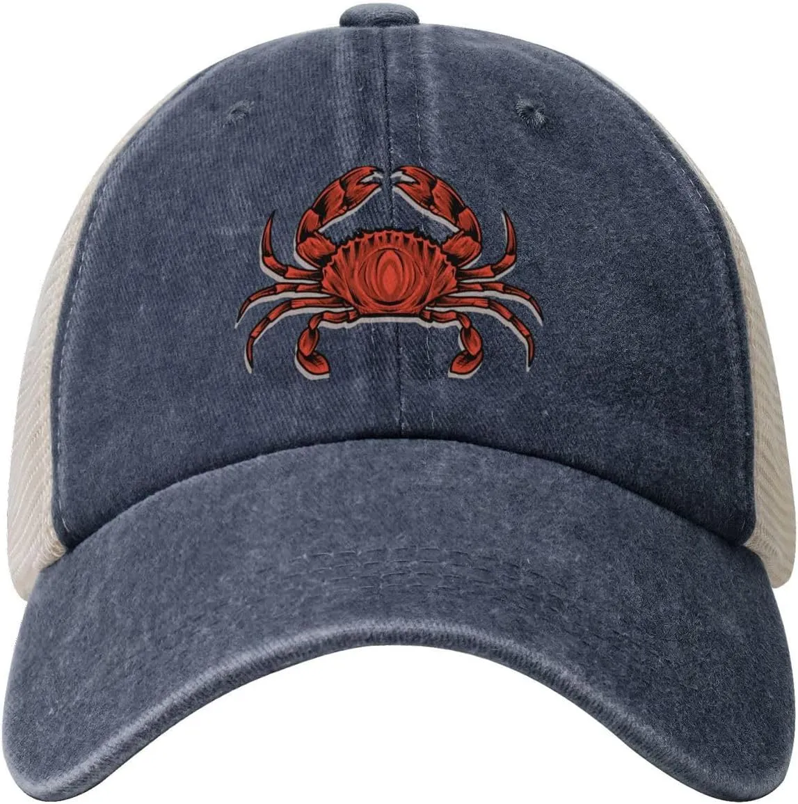 Cute Crabs Baseball Cap Women Men Mesh-Back Hat Retro Trucker Hats Sun Hat