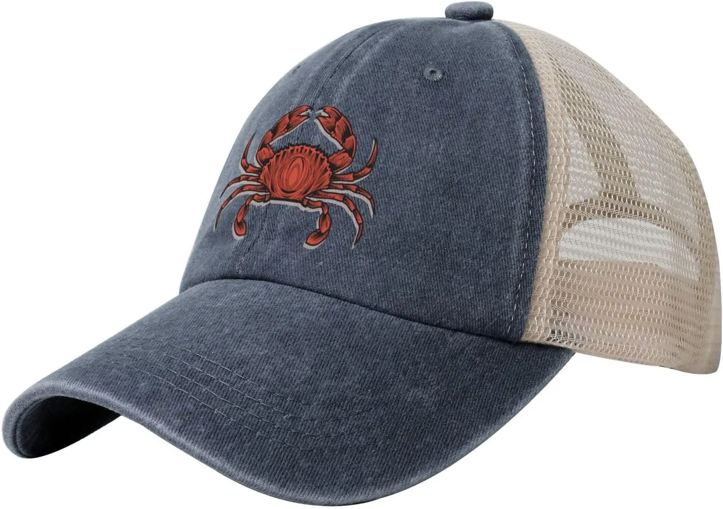 Cute Crabs Baseball Cap Women Men Mesh-Back Hat Retro Trucker Hats Sun Hat