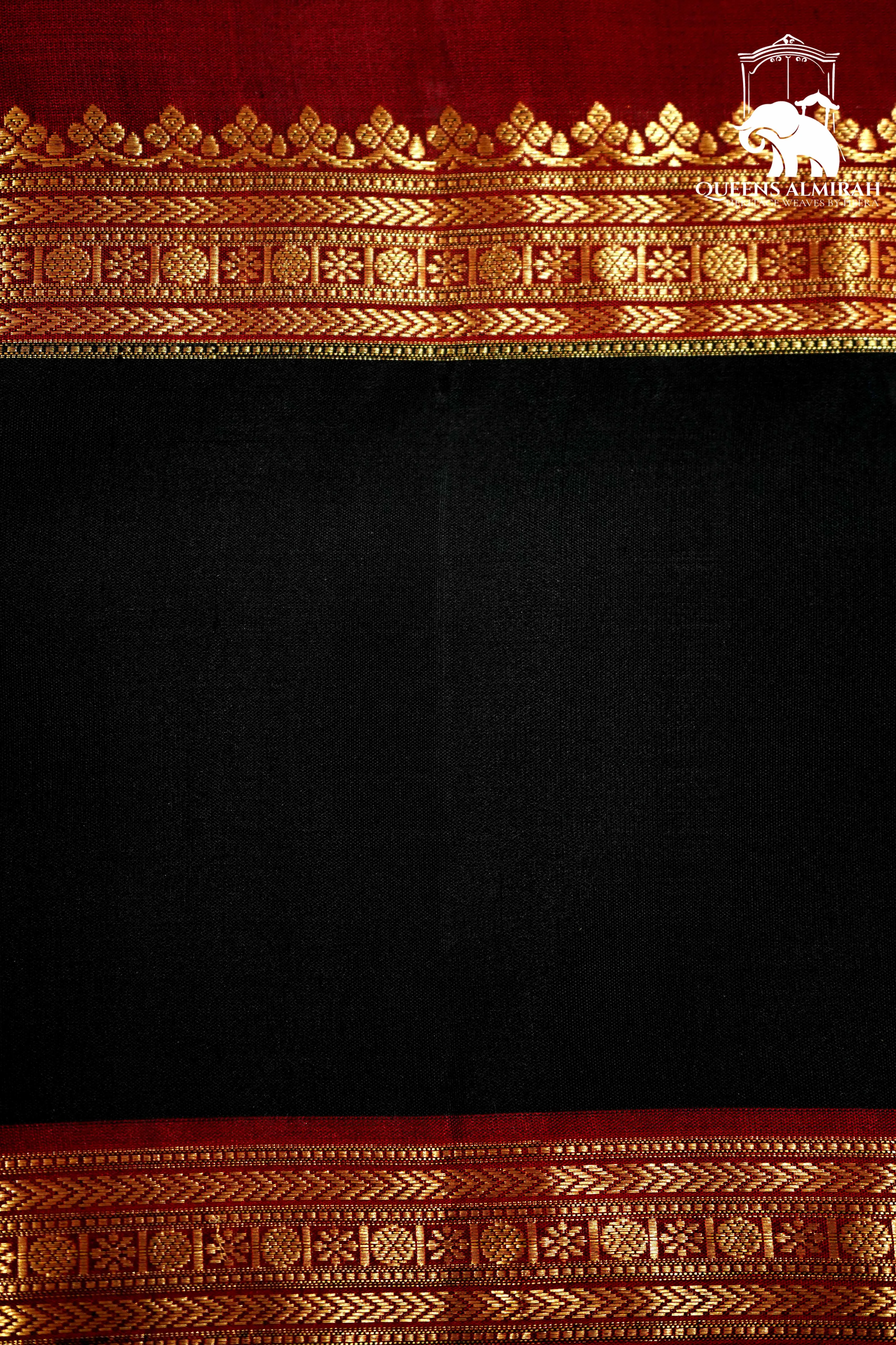 DARK MAROON WITH BLACK SOFT SILK SAREE