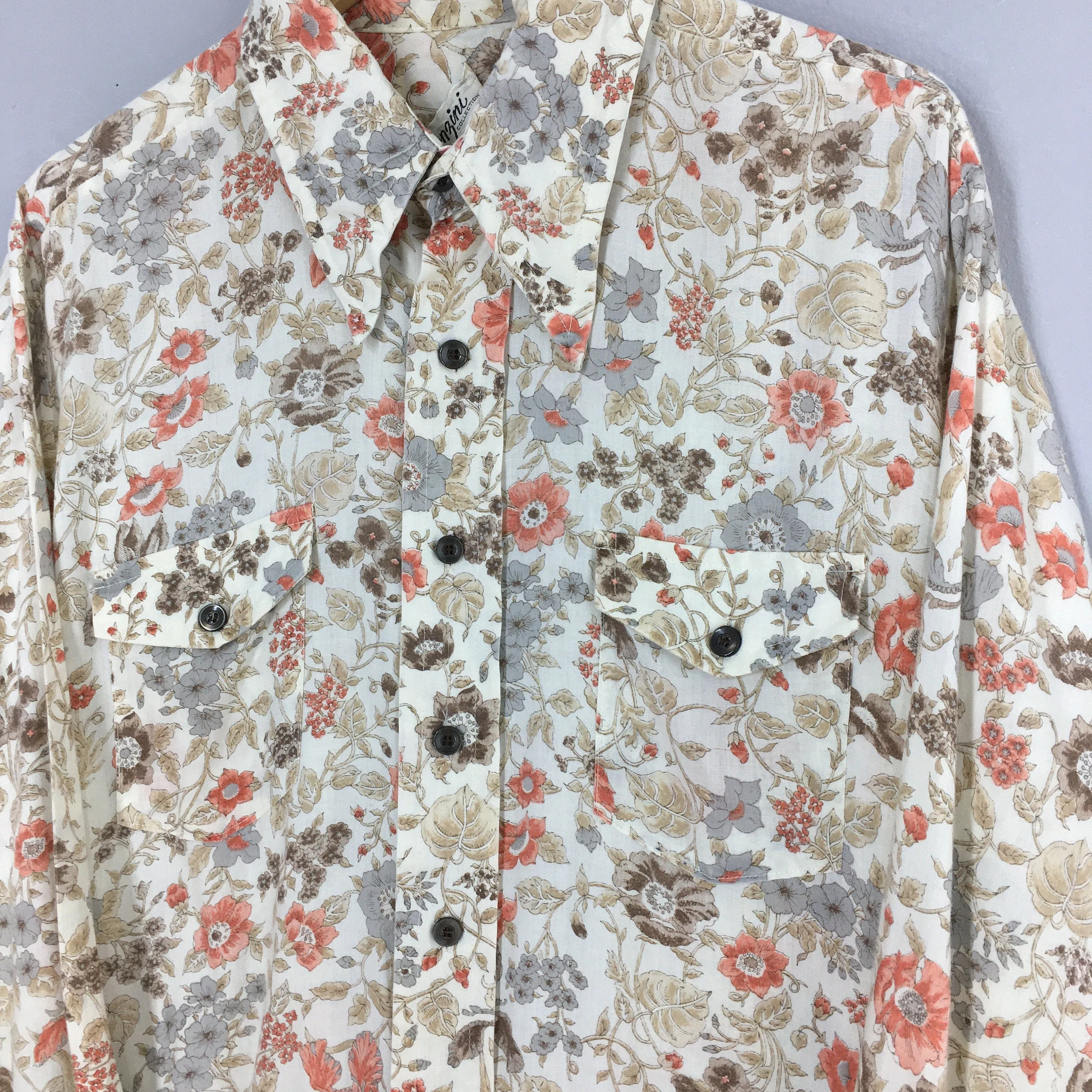 Floral Casual Wear Aloha Tropical Shirt Large