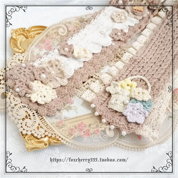 Fox Cherry~Elegant Pastoral Handmade Knitting Flower Hairband Multicolors