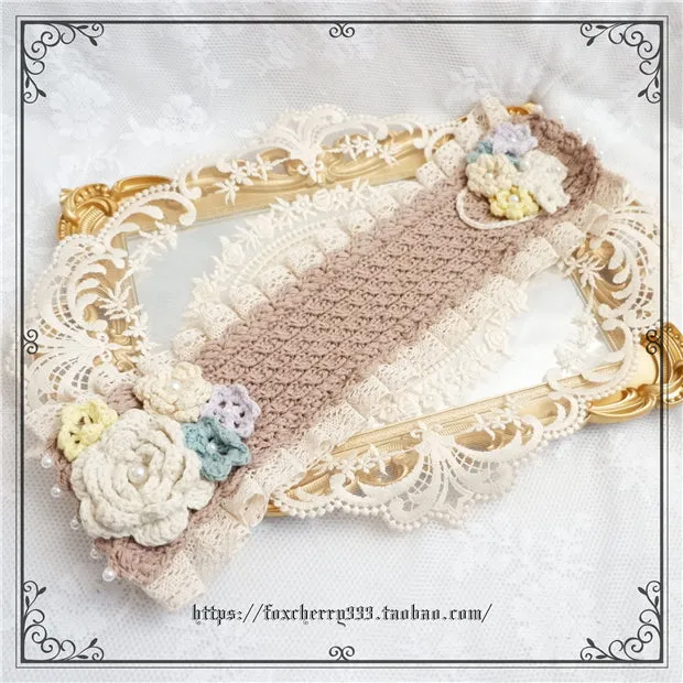 Fox Cherry~Elegant Pastoral Handmade Knitting Flower Hairband Multicolors