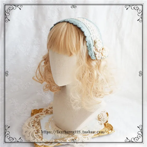Fox Cherry~Elegant Pastoral Handmade Knitting Flower Hairband Multicolors