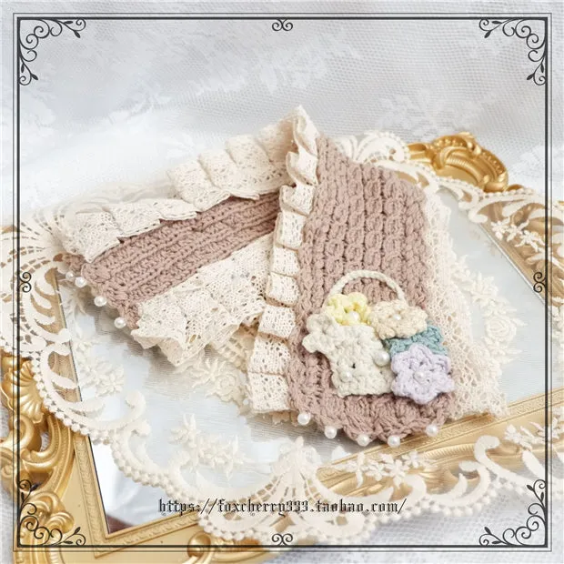 Fox Cherry~Elegant Pastoral Handmade Knitting Flower Hairband Multicolors