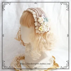 Fox Cherry~Elegant Pastoral Handmade Knitting Flower Hairband Multicolors