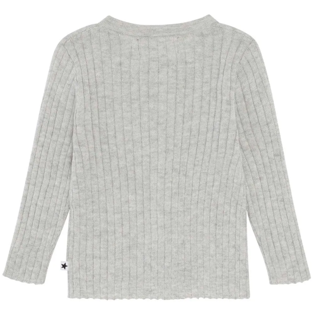 Georgette Cardigan | Light Grey Melange