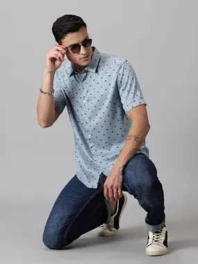 Graphite Half-Sleeve Casual Shirt