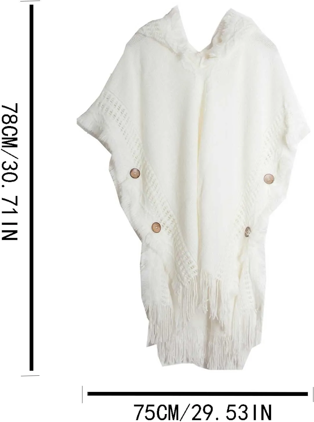 Knitting Thick Women's Loose Shawl Plus Size Thermal Casual Sweater Shawl Comfort Fall Winter Warm Scarf with Tassel