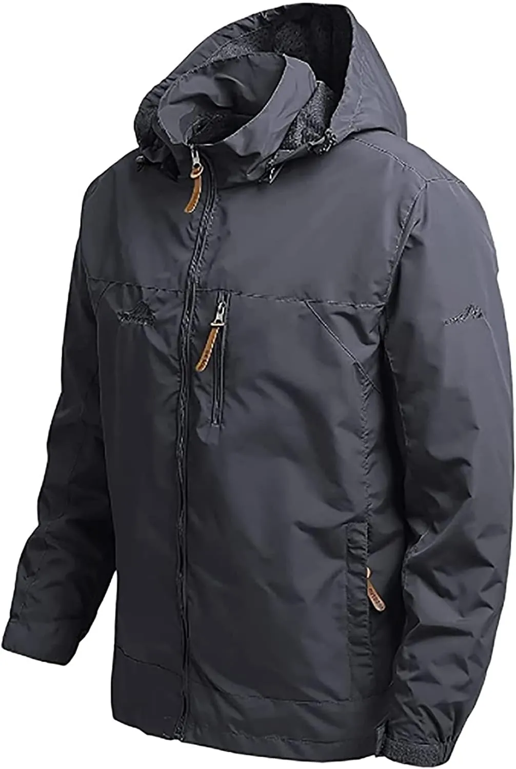 Lightweight Men's Rain Jacket, Waterproof, Breathable, Bicycle Jacket, Rain Jacket, Full-Length Zip