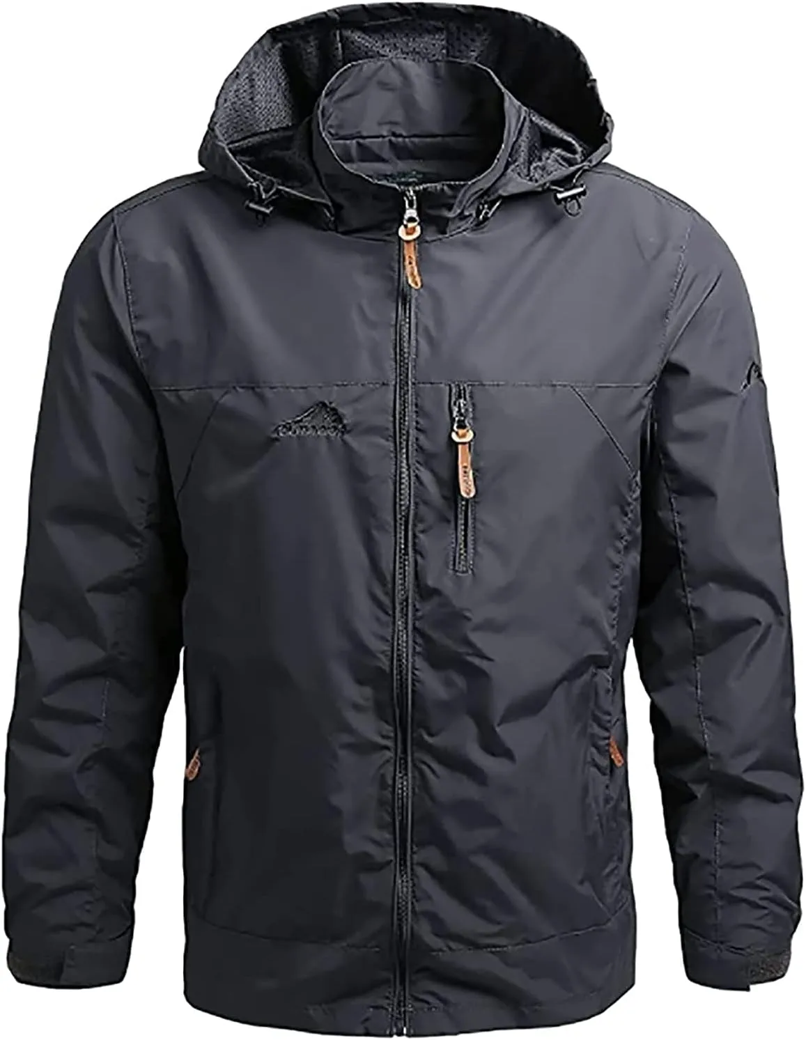 Lightweight Men's Rain Jacket, Waterproof, Breathable, Bicycle Jacket, Rain Jacket, Full-Length Zip