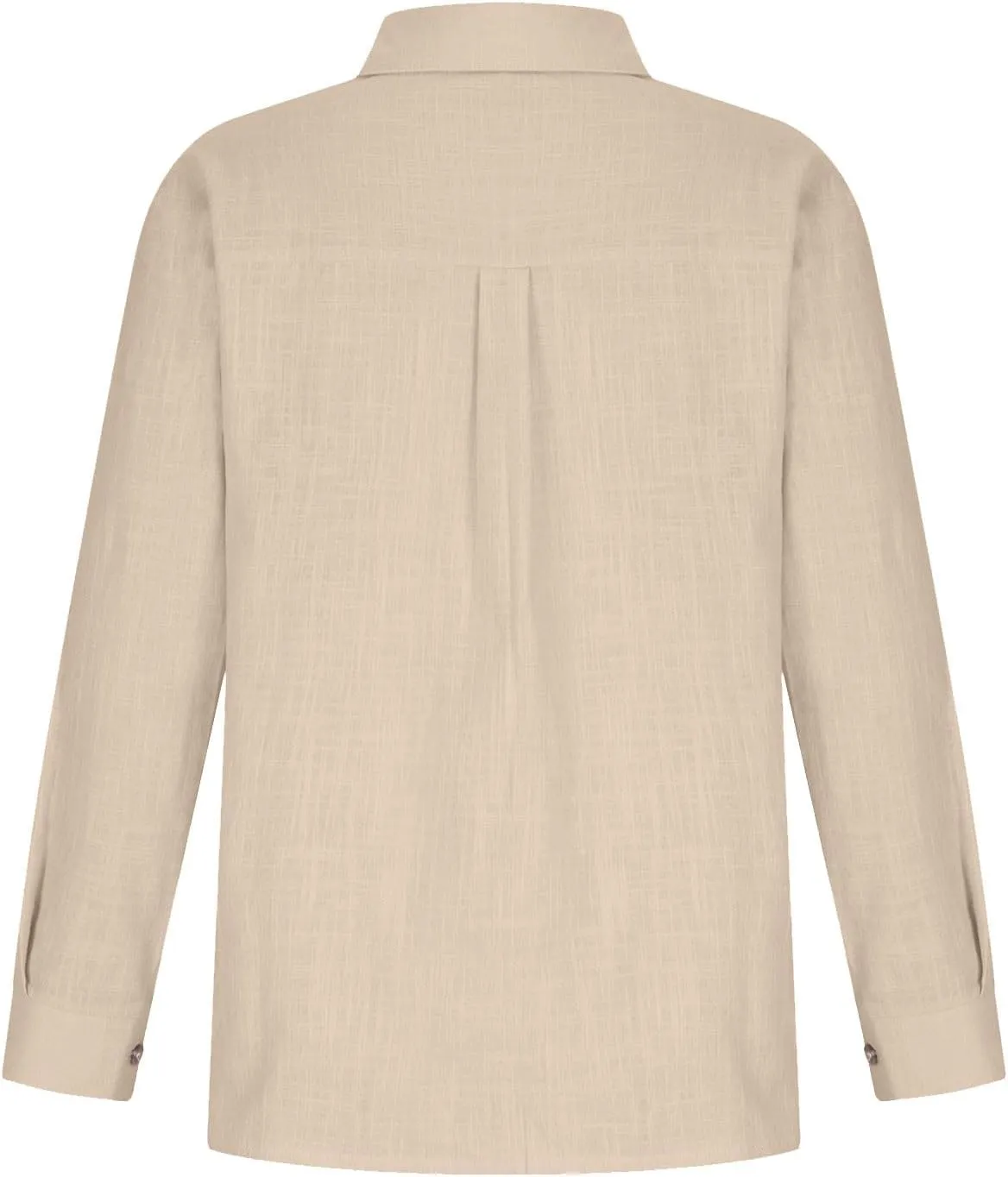 Linen Shirts for Women Summer Front Double Pockets Tops Tunic Linen Fabric Soft Breathable Blouses Fashion T Shirt