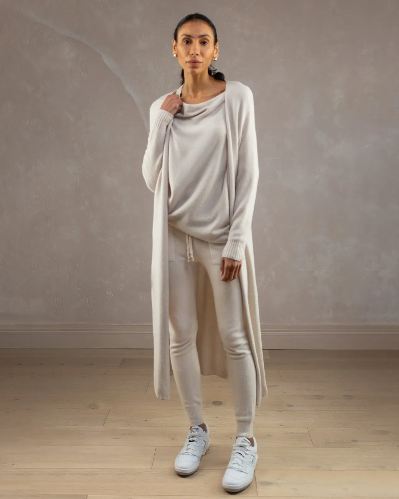 Longline Cardigan | Light Beige