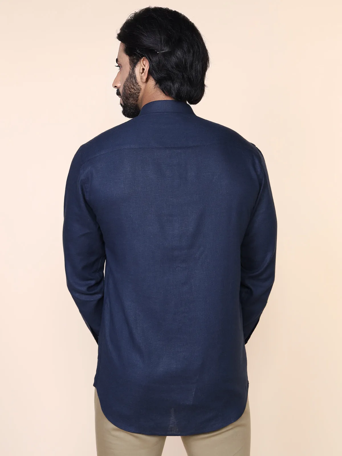 Mandarin Collar Short Kurta Style Shirt