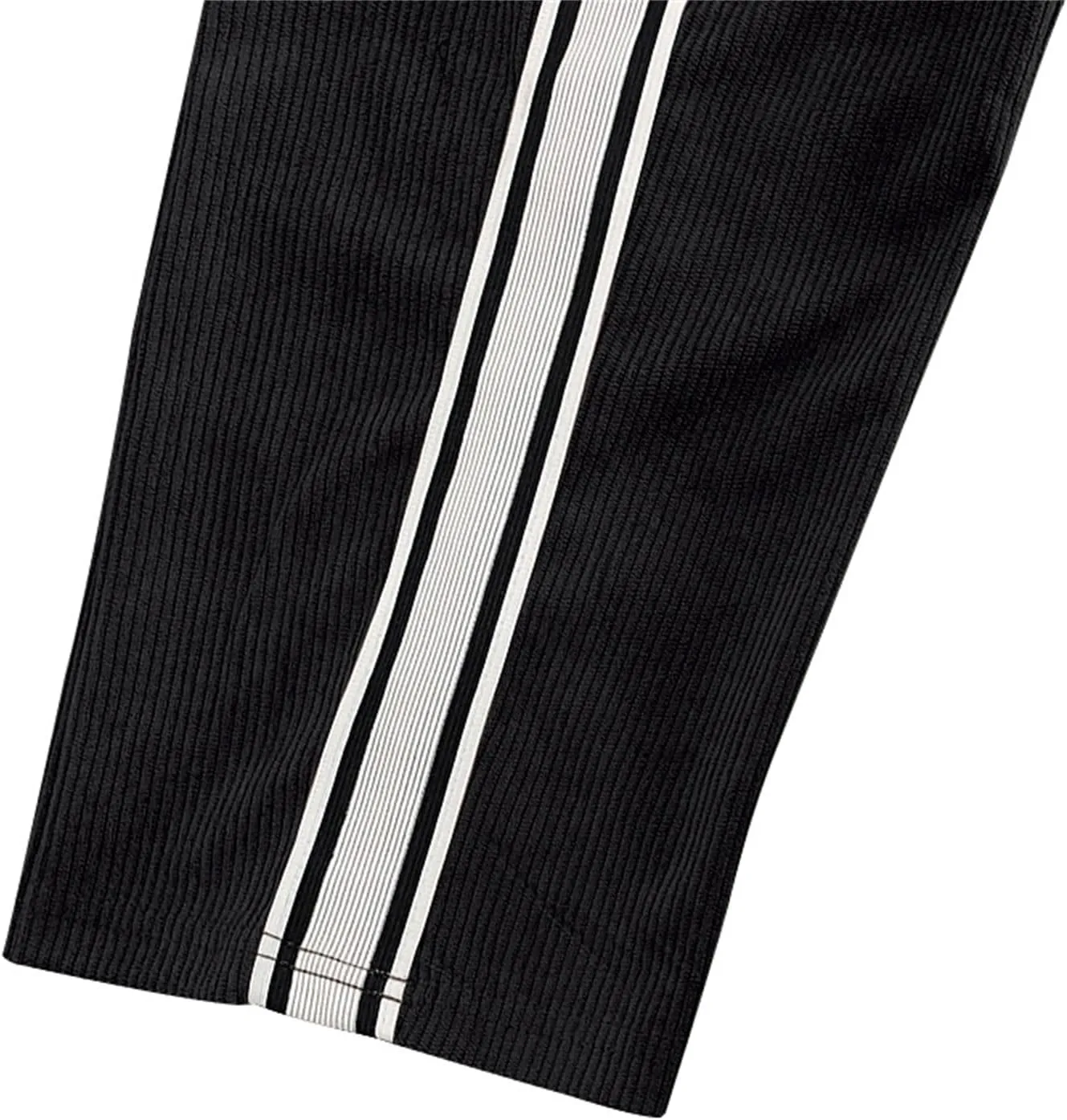 Men's Corduroy Sweatpants Casual Drawstring Stretch Pants Wide Leg Stripes Sweatpant Outdoor Stylish Athletic Pants