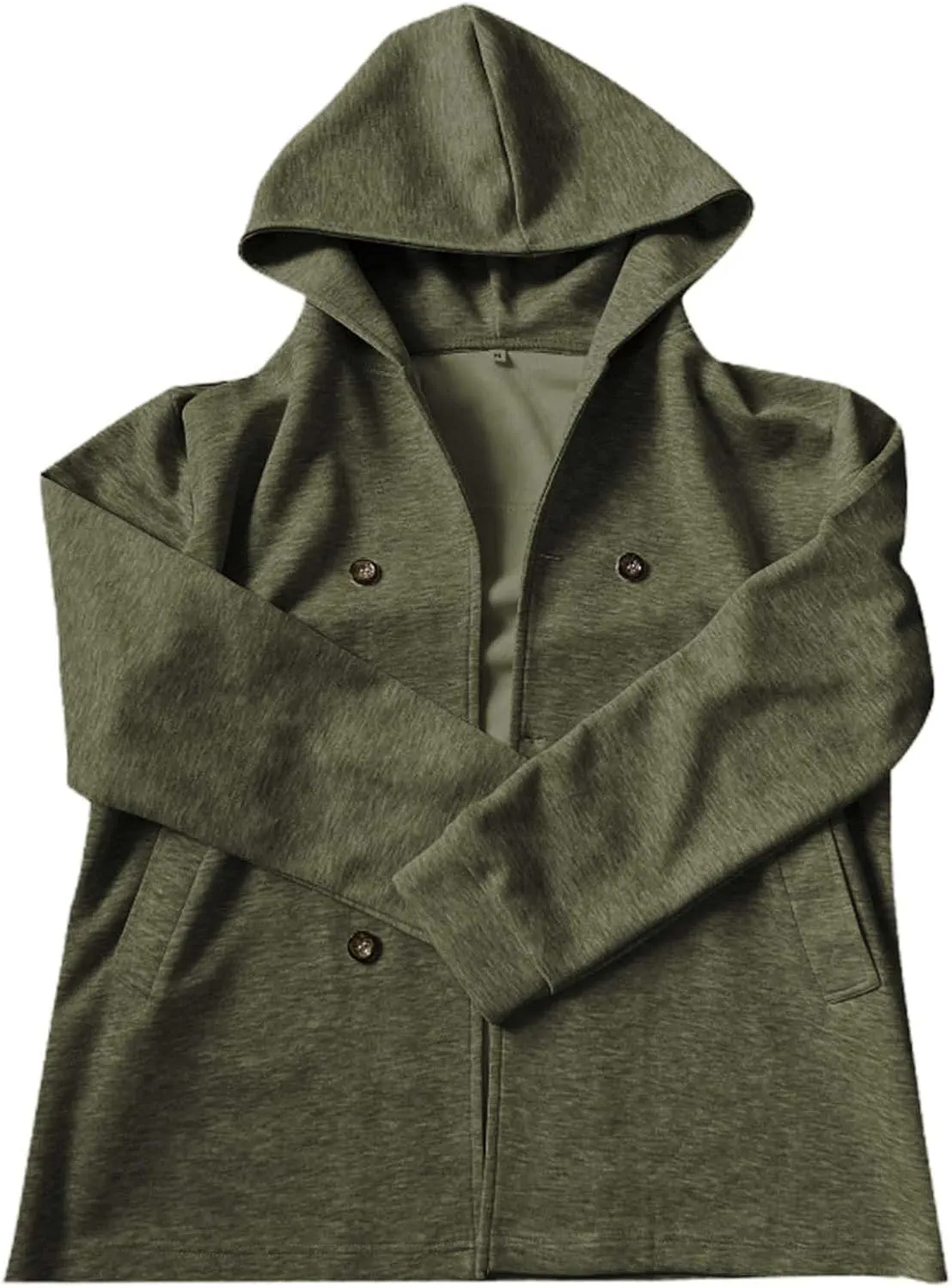 Mens Hoodie Sweatshirt Winter Full Zip Light Weight Fleece Sherpa Lined Warm Jacket Windproof Work Casual Coat Outdoor