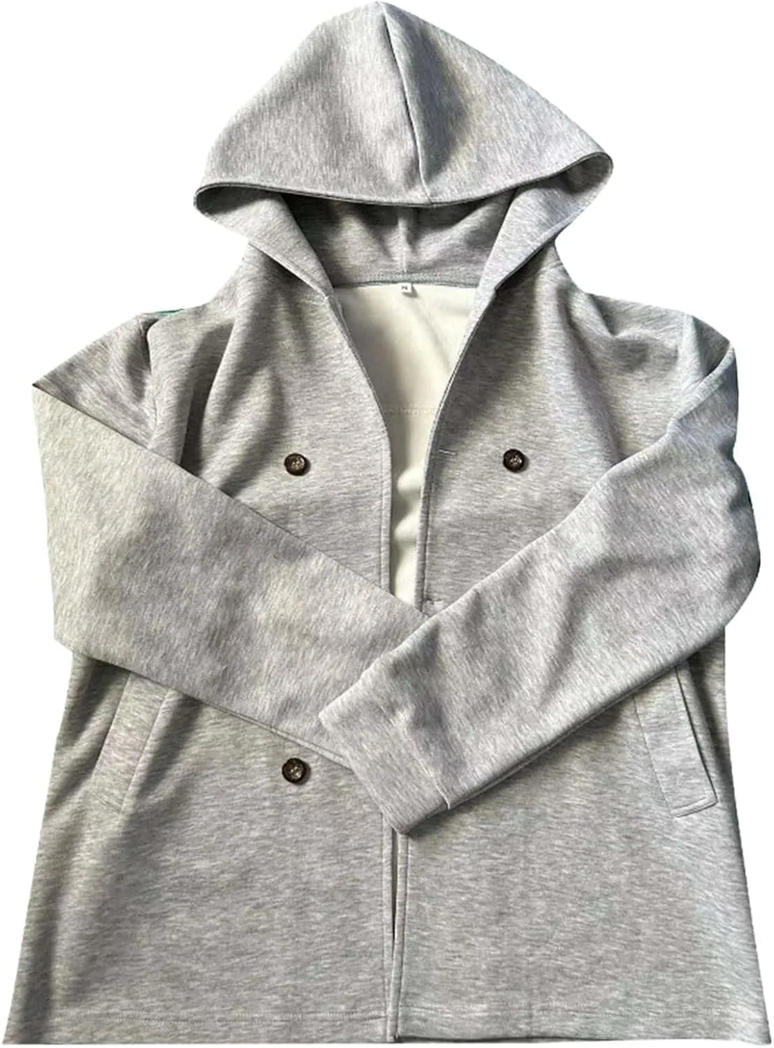 Mens Hoodie Sweatshirt Winter Full Zip Light Weight Fleece Sherpa Lined Warm Jacket Windproof Work Casual Coat Outdoor