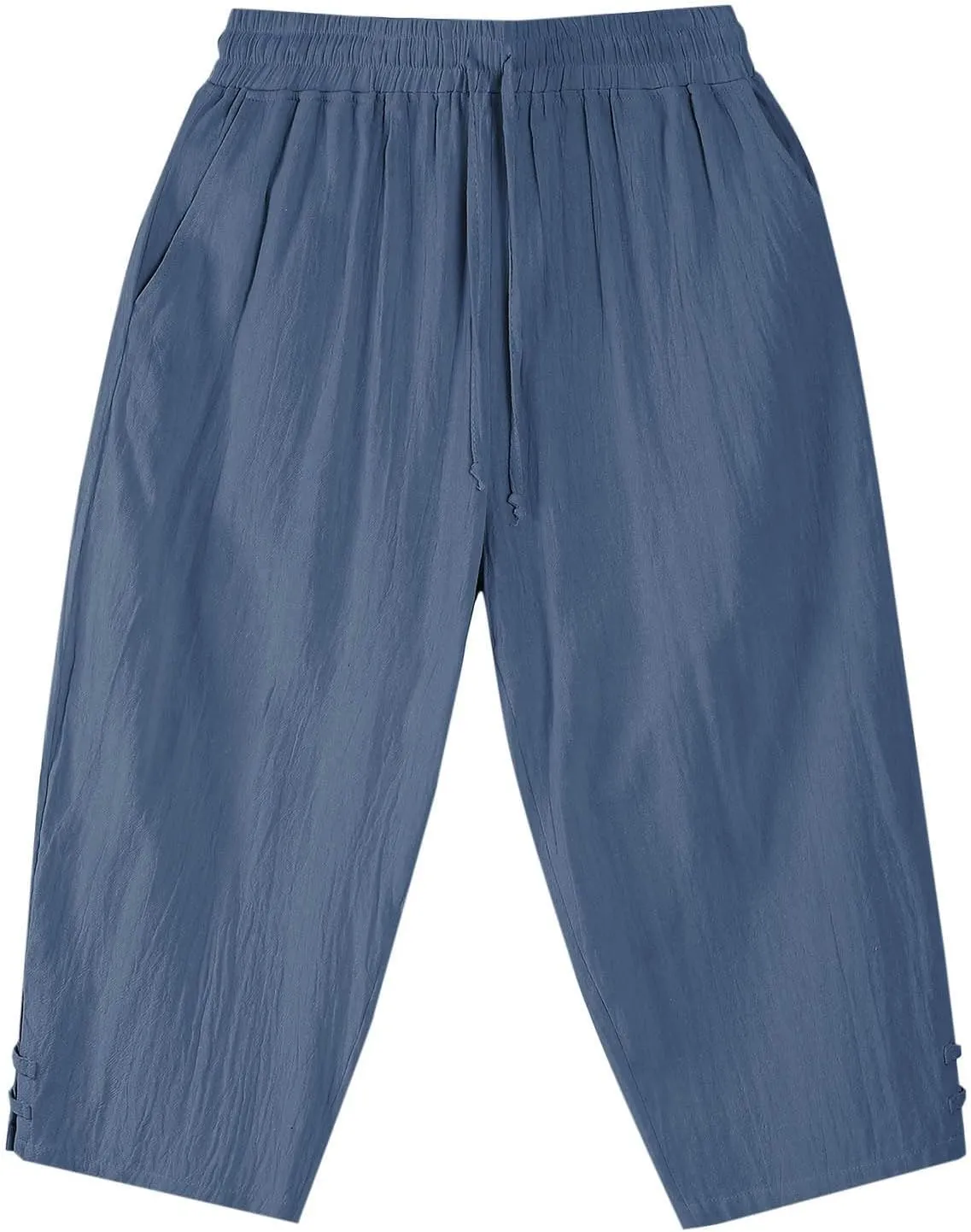 Mens Linen Pants Baggy Elastic Waist Lightweight Casual Pants for Men Mens Golf Pants 80S Outfit for Men Beach Clothes