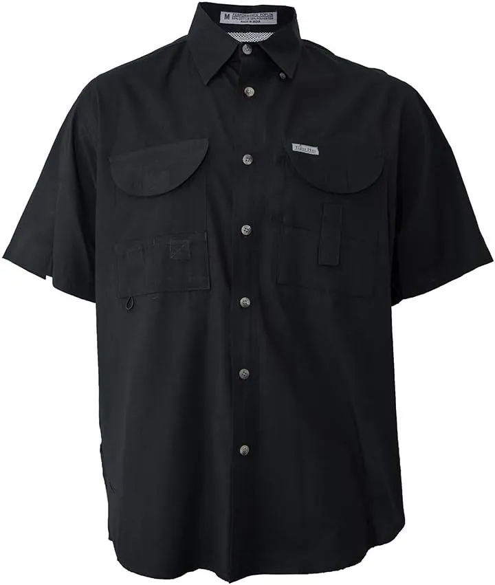 Men's Short Sleeve Fishing Button Down Shirt, Breathable Outdoors Casual Lightweight Shirt