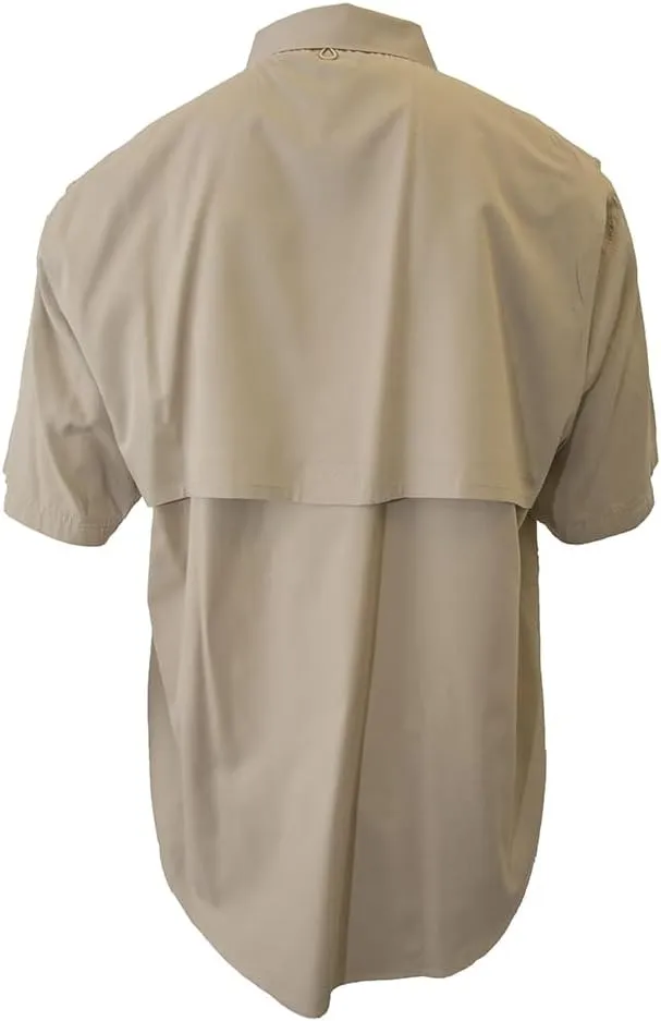 Men's Short Sleeve Fishing Button Down Shirt, Breathable Outdoors Casual Lightweight Shirt