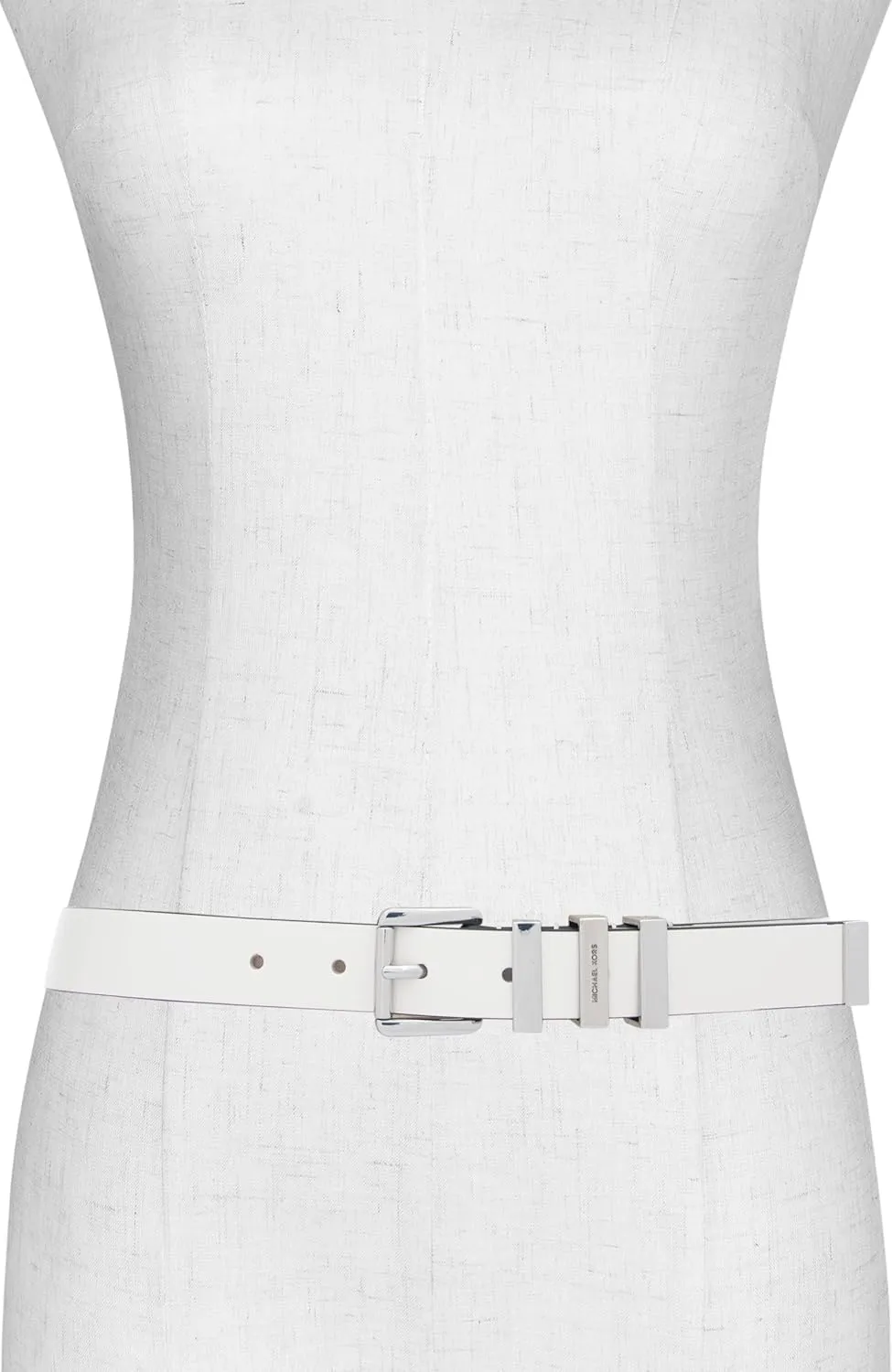 Michael Kors Women's 1 Inch Leather Belt with 3 Keepers, Stylish Fashion Accessory for Everyday Wear
