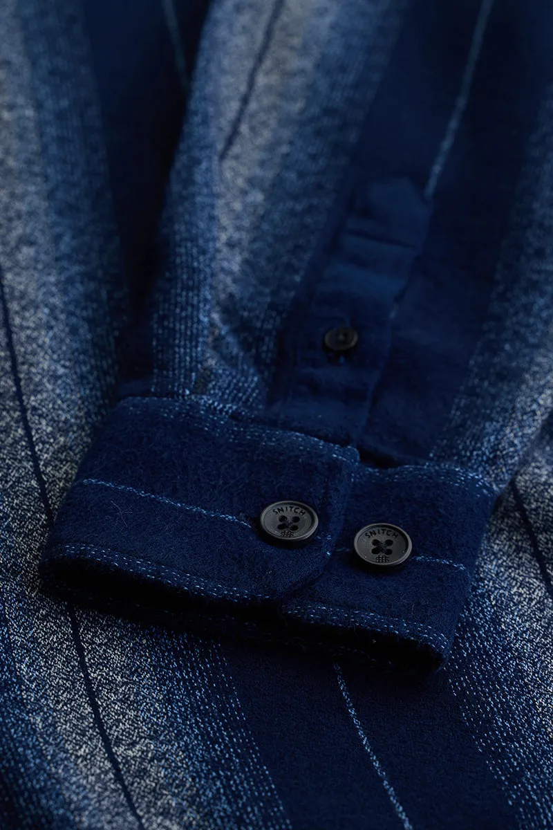 Navy Stripes Relaxed Fit Shirt