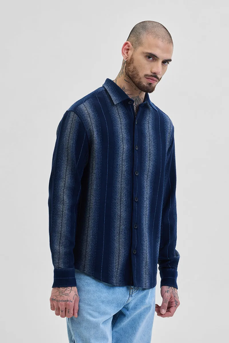 Navy Stripes Relaxed Fit Shirt