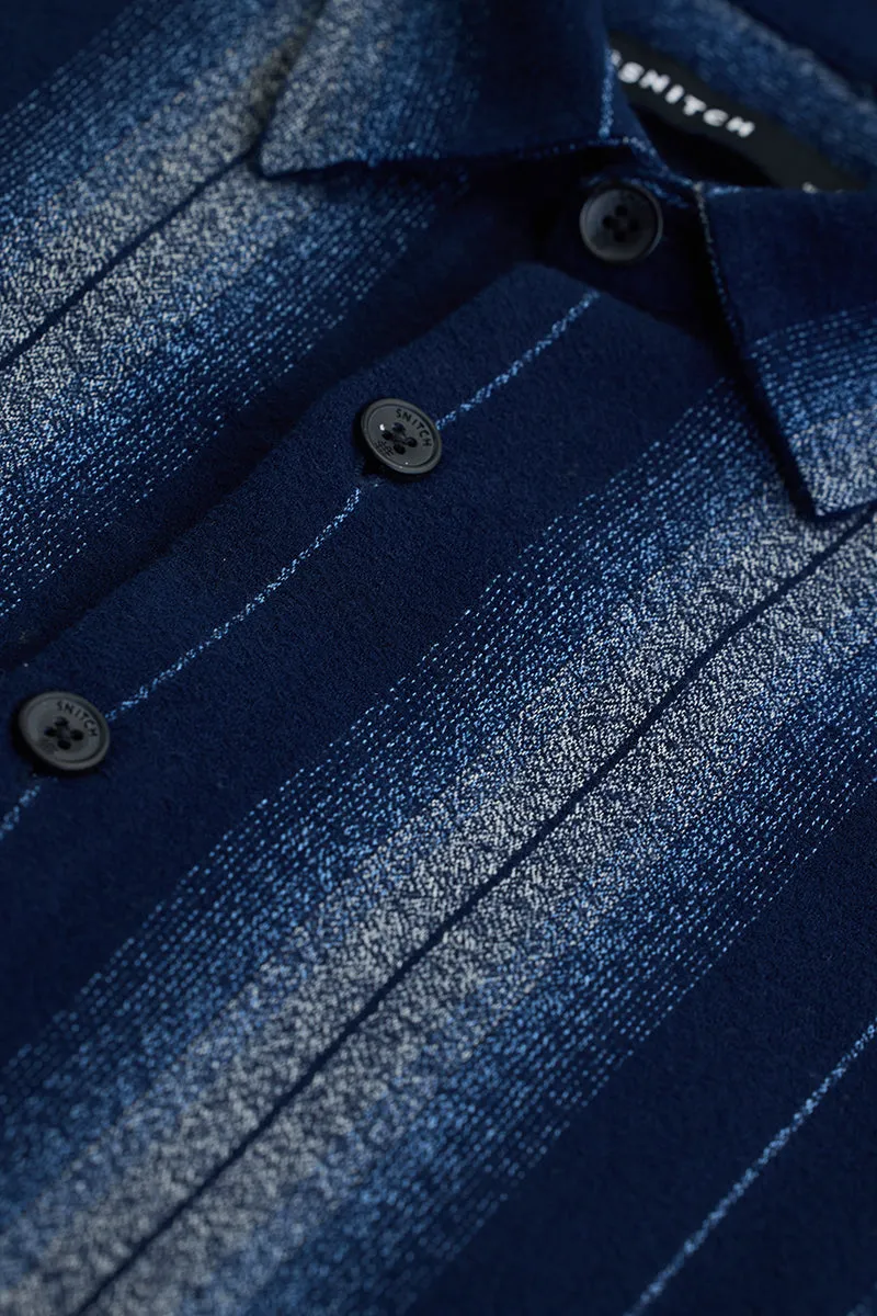Navy Stripes Relaxed Fit Shirt
