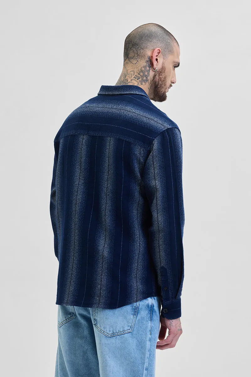 Navy Stripes Relaxed Fit Shirt
