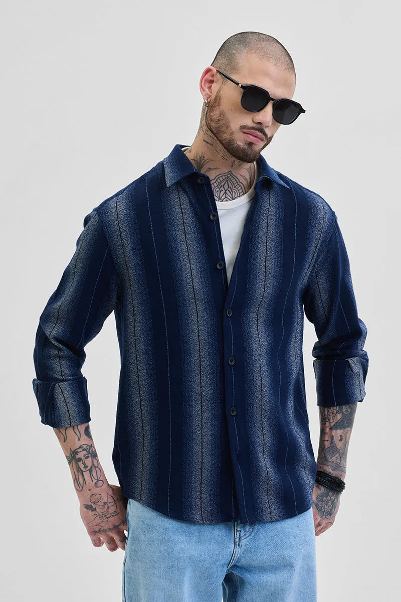 Navy Stripes Relaxed Fit Shirt