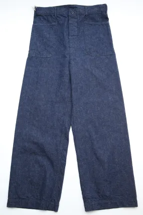 orSlow- US NAVY SIDE SEAMLESS DENIM PANTS- One Wash