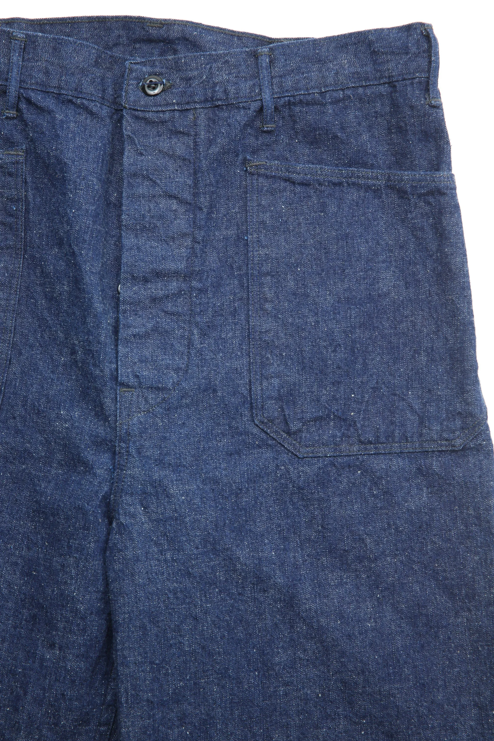 orSlow- US NAVY SIDE SEAMLESS DENIM PANTS- One Wash