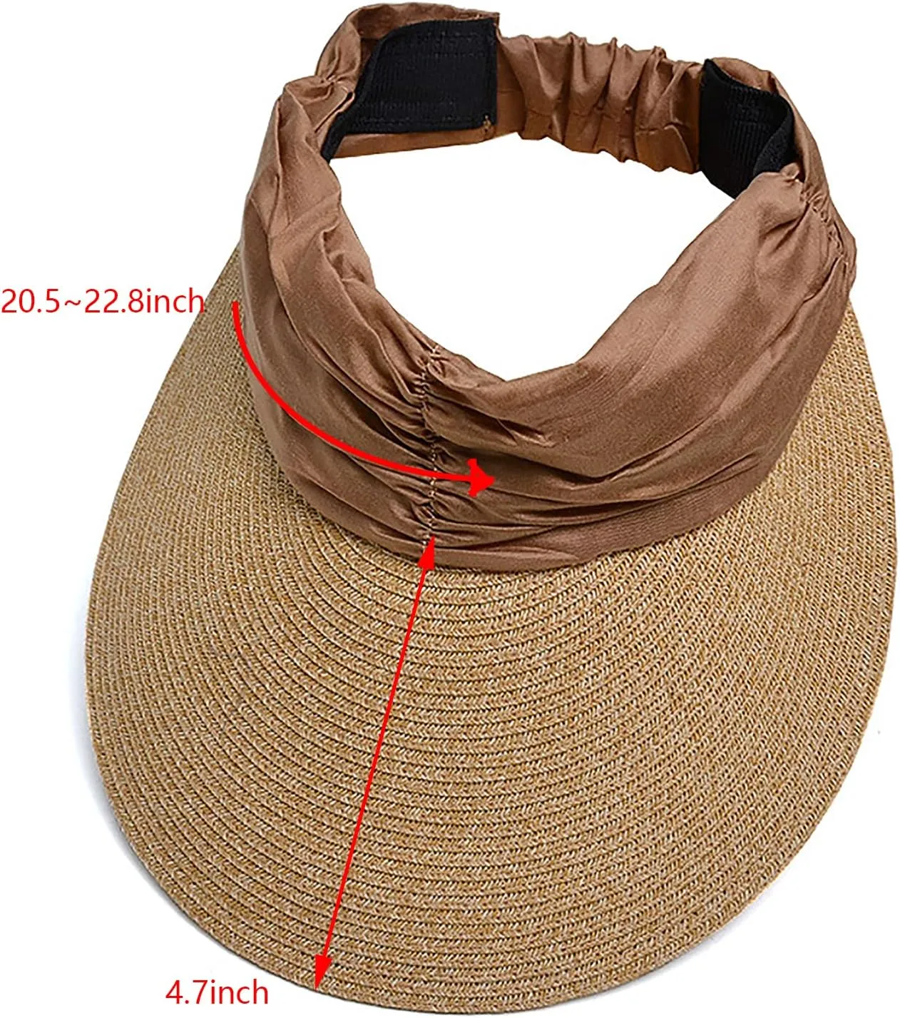 Outdoor Big Brim Visor Sun Straw Hat Womens Beach Sun Protection Cap Hat Braided Large Brim Sun Hat