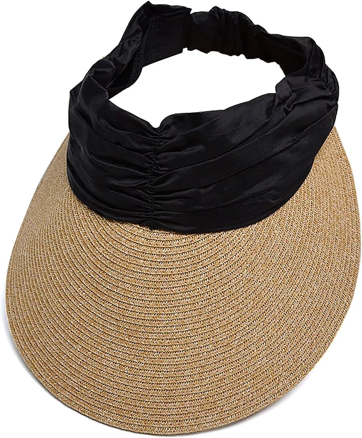 Outdoor Big Brim Visor Sun Straw Hat Womens Beach Sun Protection Cap Hat Braided Large Brim Sun Hat