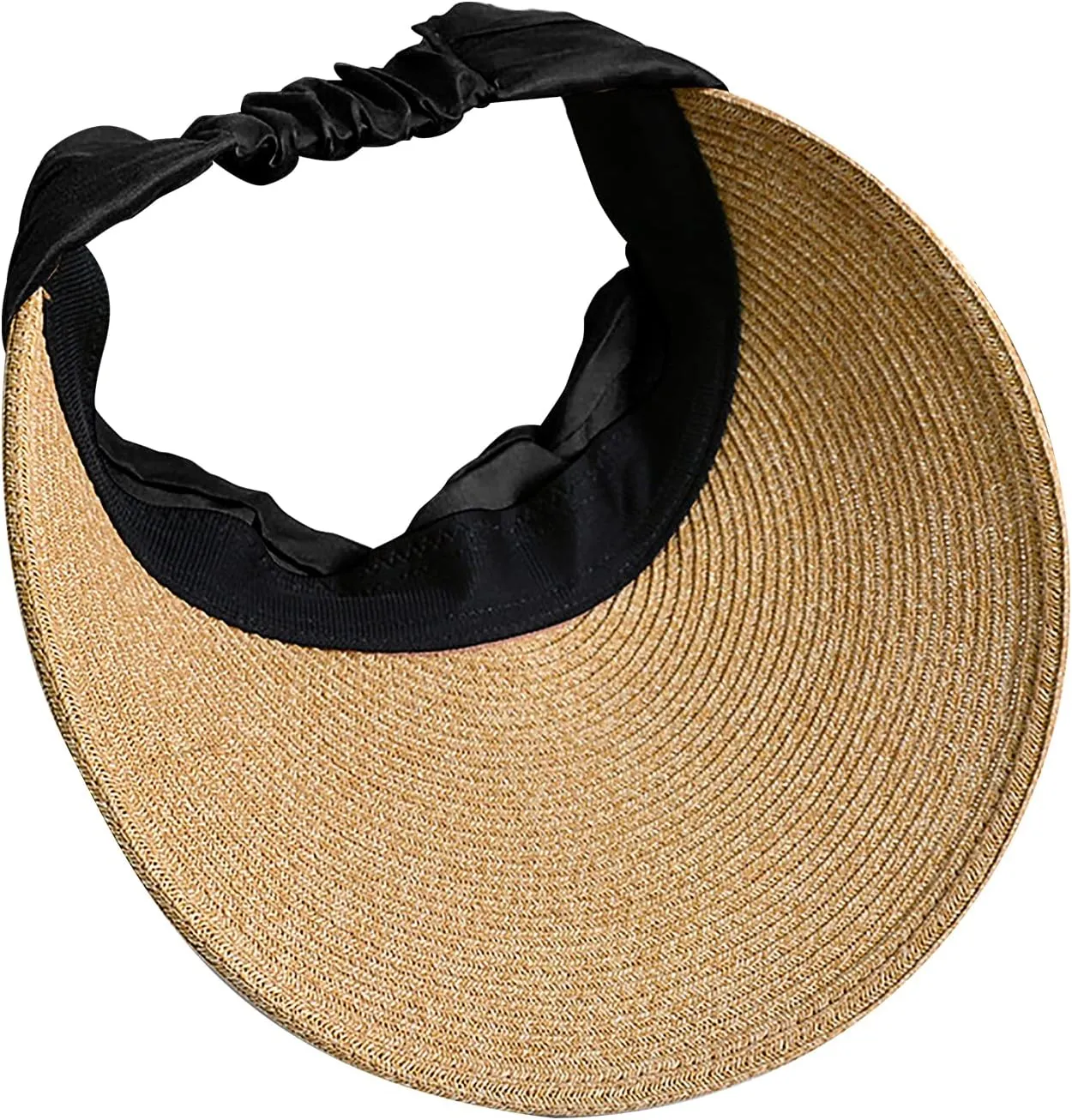 Outdoor Big Brim Visor Sun Straw Hat Womens Beach Sun Protection Cap Hat Braided Large Brim Sun Hat