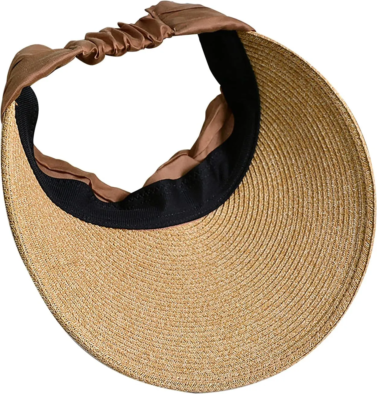 Outdoor Big Brim Visor Sun Straw Hat Womens Beach Sun Protection Cap Hat Braided Large Brim Sun Hat