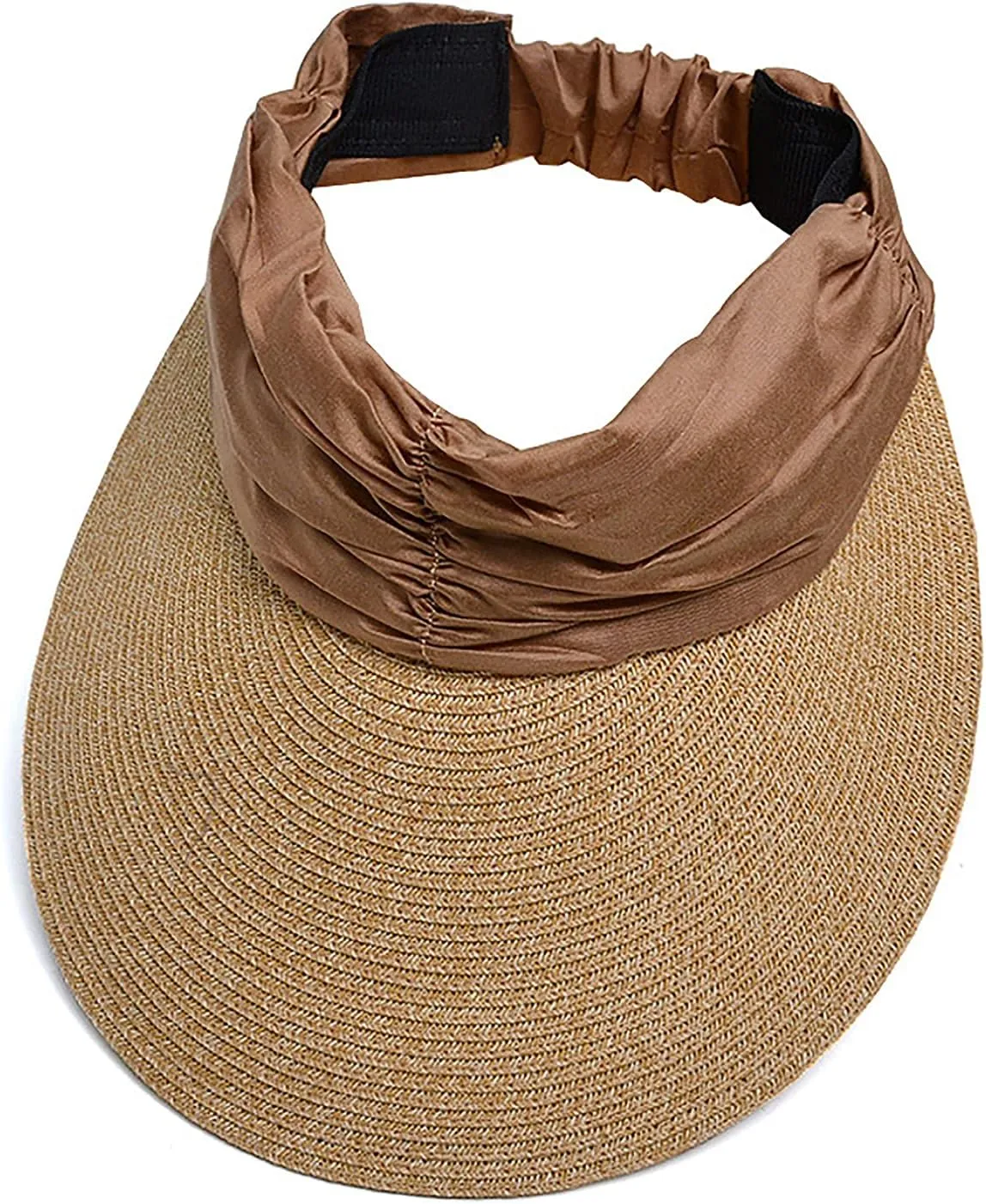 Outdoor Big Brim Visor Sun Straw Hat Womens Beach Sun Protection Cap Hat Braided Large Brim Sun Hat